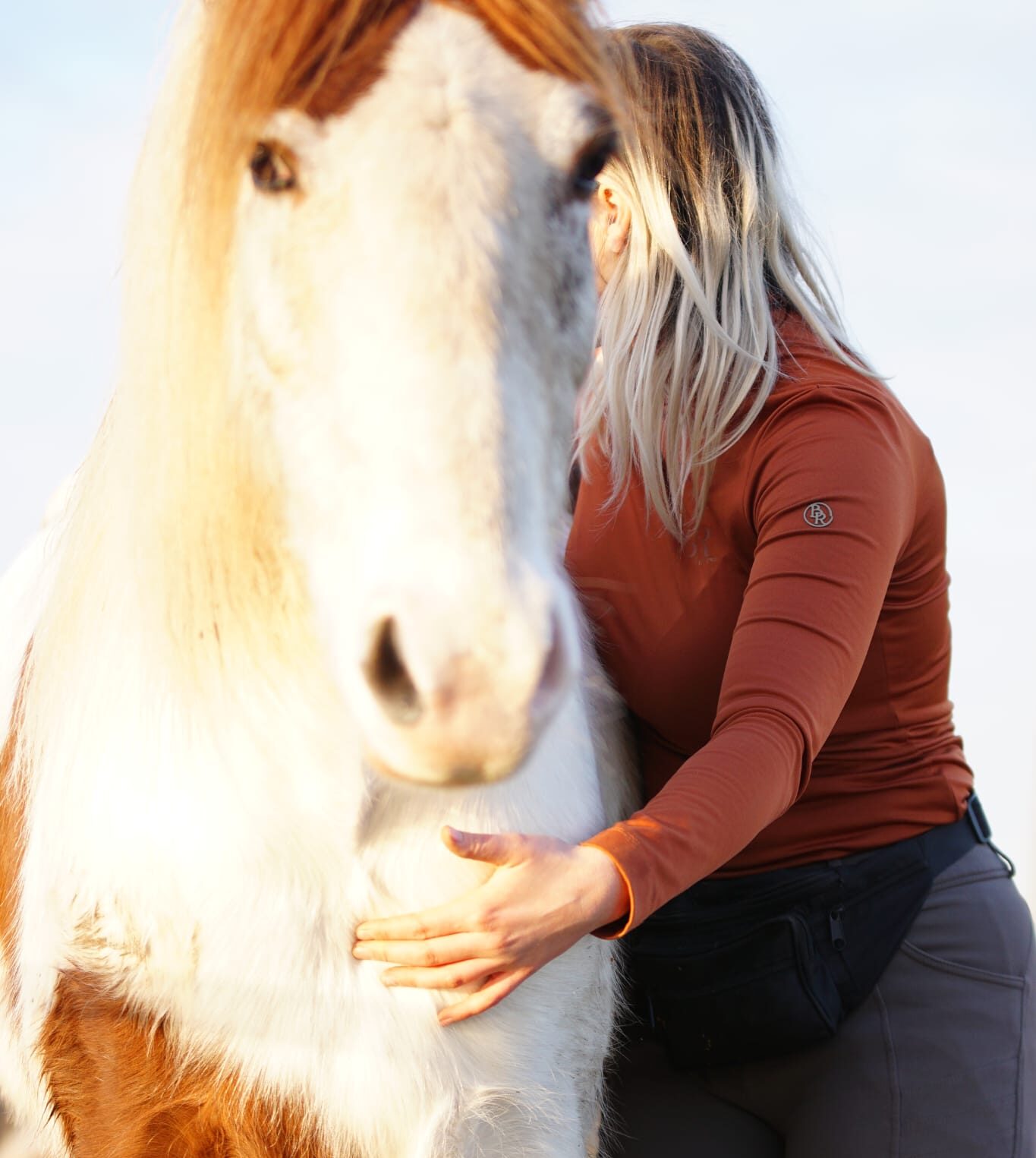 Esmée behandelt een paard met cranio sacraal therapie
